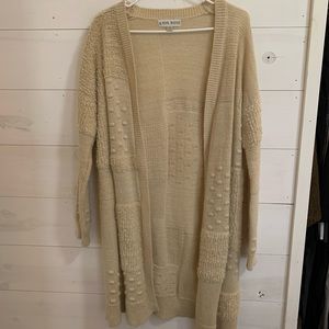 Knox Rose XL cream knit cardigan